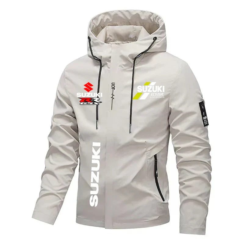 Men's Windproof Hooded Motorcycle Jacket 2026 Bestseller Suzuki High-Quality Autumn Winter Riding Sweatshirt