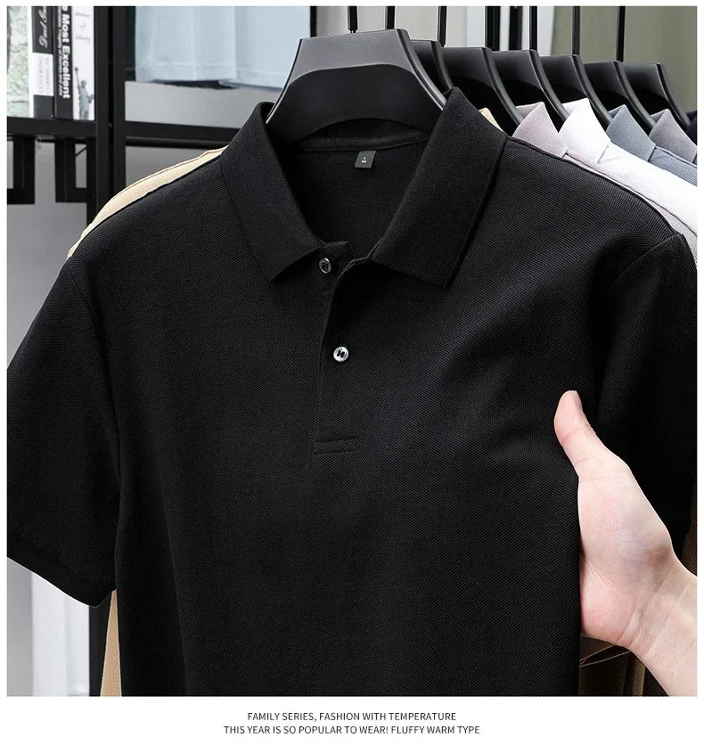 20 Colors Men's 100% Cotton Polo Shirt - Summer Casual Breathable Tee,Ideal for Golf and Sports,Business Casual,Silk-Like Finish
