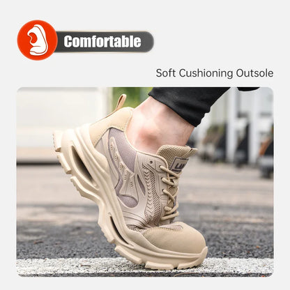 Men's Work Shoes Are Lightweight, Soft Soled, Comfortable, All Season Anti Smashing And Protective Safety Shoes
