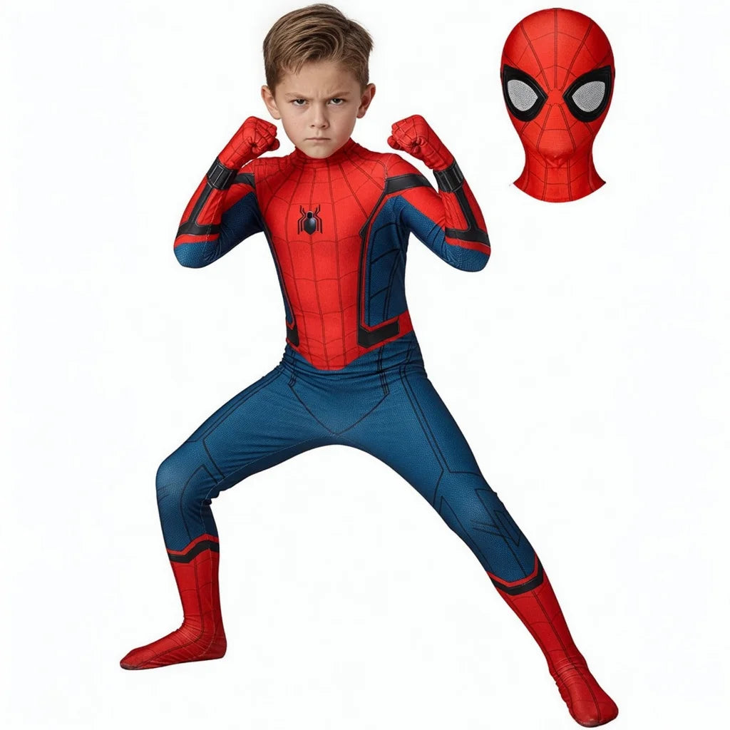 Spiderman Costume for Kids Adult Tobey Maguire Cosplay Bodysuit Superhero Zentai Suit Jumpsuit Halloween Carnival Party Costumes