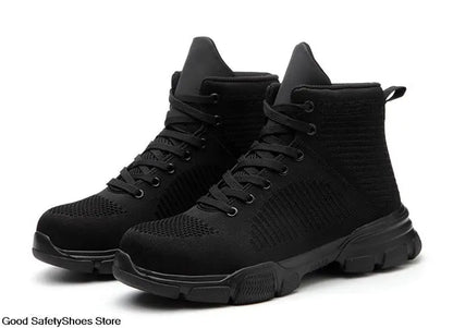 Fashion Safety Boots Men Steel Toe Work Shoes High Top Safety Work Boots Male Anti-smash Construction Protective Footwear