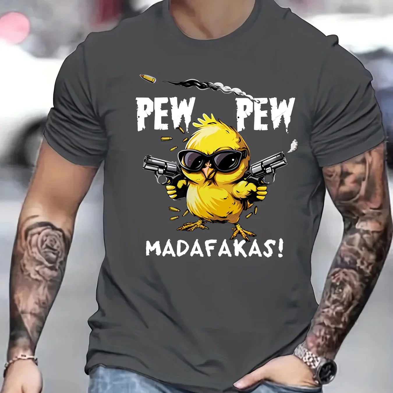Summer men's 100% pure cotton casual loose oversized cool girl cartoon printed comfortable round neck short sleeved T-shirt top