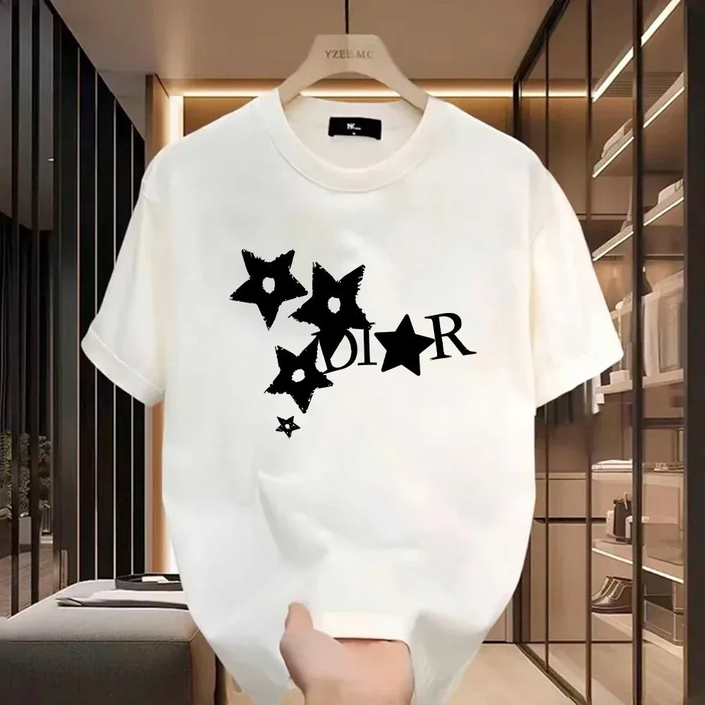 Women Casual T-Shirt Harajuku Y2k Designer Ladies Luxury Tees Female Vintage Trendy Pullover T Shirts