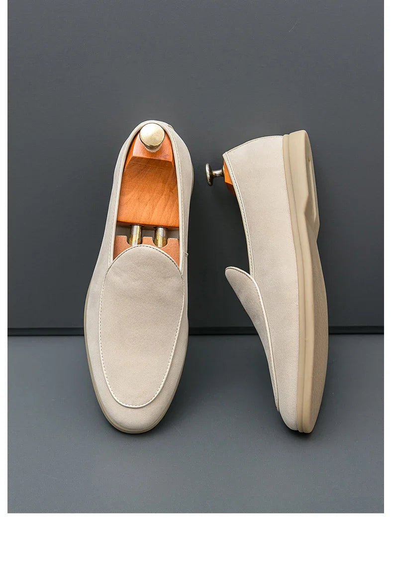 Fashion Men Luxury Brand Loafer Shoes Spring British Style Suede Men's Casual Shoes Breathable Comfort Slip-on Men Wedding Shoes