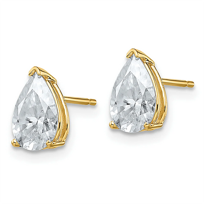 4Carat Pear Cut Real Moissanite Diamond Earrings with Certificats 925 Sterling Silver Waterdrop Shape Stud Earring for Women Men