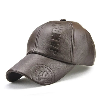 Vintage Men Beret Hat Leather Flat Hats Warm Autumn Winter Windproof Adjustable High Quality Peaked Cap Mens Retro Beret Caps