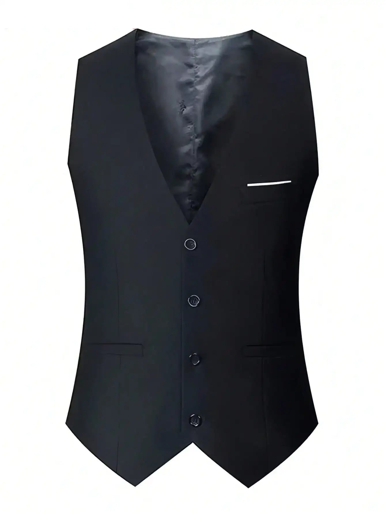 High-end Brand Formal Business Mens Suit Three-piece Groom Wedding Dress Solid Color Suit
