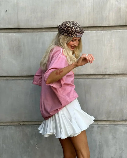 Wolfeel Summer White Mini Skirt High Waist Sexy Cute Ruffle Vintage Tennis Skirt  Elastic Waist Tutu Short Skirts for Women