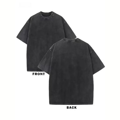 USA City Retro Graphic T-Shirt, Vintage Washed American Flag Casual Washed Black Crew Neck Short Sleeve Unisex Top