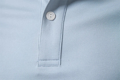 Old Money Polo Shirt Men‘s Solid Color Design Premium Fabric Skin Friendly Cool Breathable Soft Wear