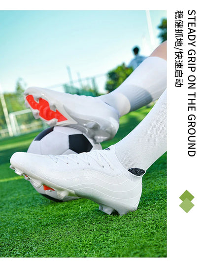 T31 High Quality Mens Soccer Shoes Training Non-Slip Turf Soccer Cleats TF/FG Football Sneakers Chuteira Campo