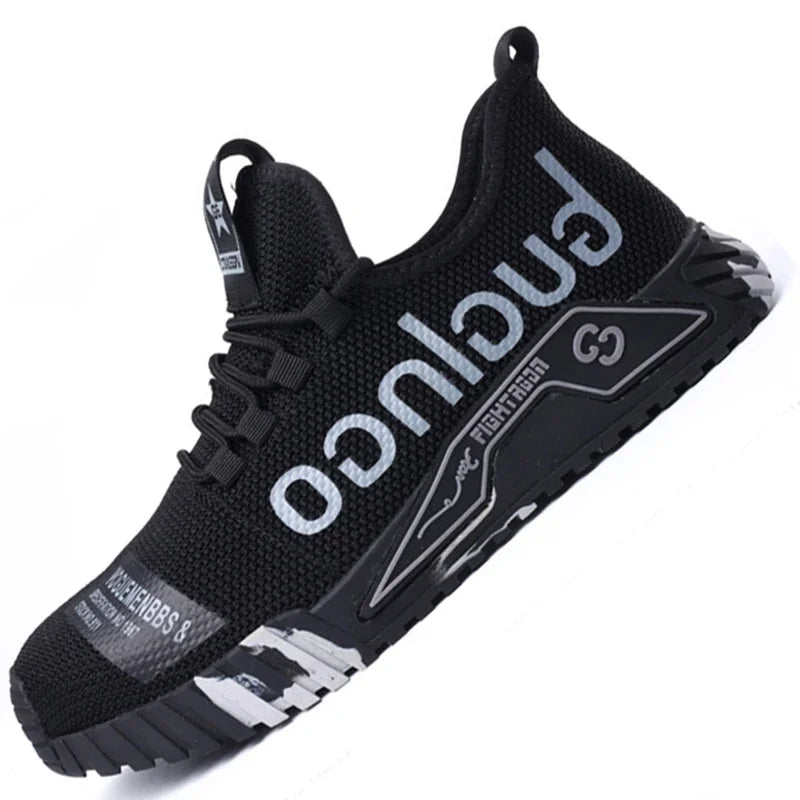 Good Lightweight Steel Toe Safety Shoes for Men Anti-puncture Work Shoes Men Breathable  Indestructible Work Safety Boots