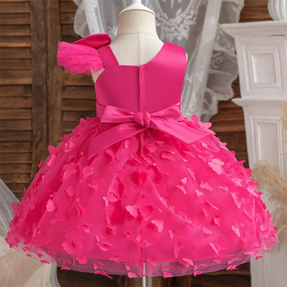 Girl Princess Dress Kid Clothes Party Birthday Outfits Evening Party Tulle Dress Wedding Wear Summer Bowknot Dress