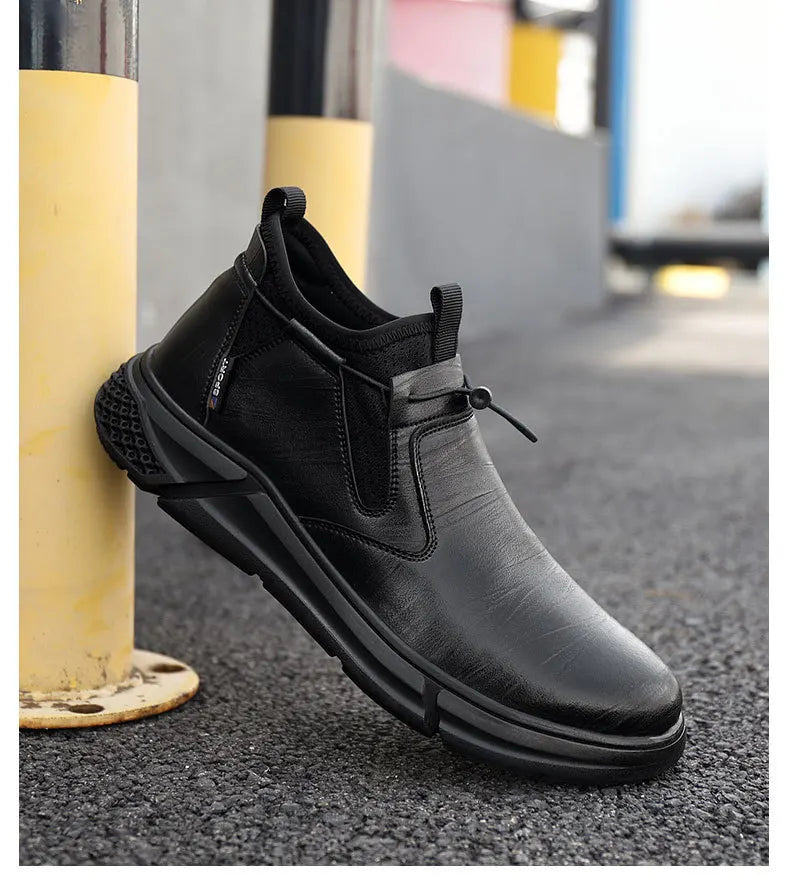 Fashion Safety Shoes Men's Work Steel Toe Caps Male Indestructible Protective Shoes Puncture-Proof Security Footwear Work Boots