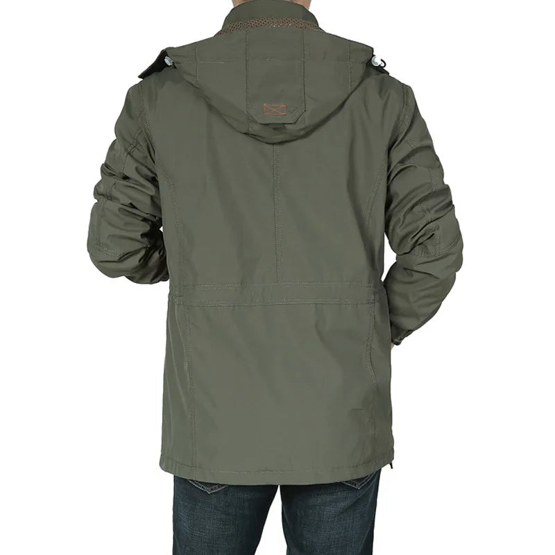 2024 Business Casual Jackets Man Sports Coat Autumn Windproof Hooded Jackets Quick Drying Lightweight Outdoor Climbing Outwear