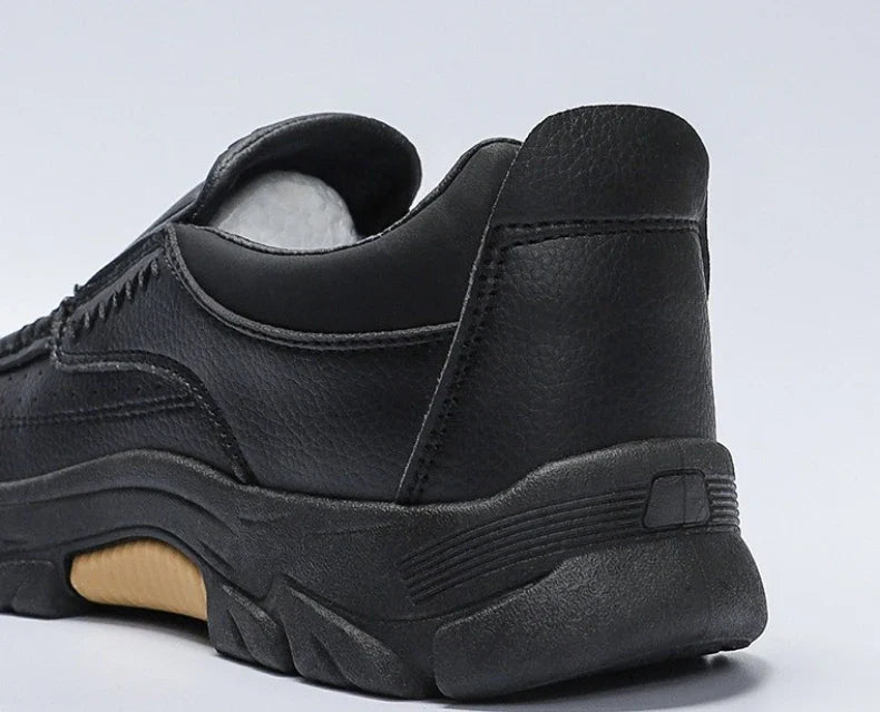 New Spring  Autumn Men's Casual Shoes British Middle aged Dad Shoes Fashion Business Leather Shoes