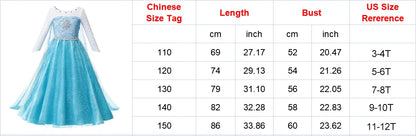 Girls Elsa Anna Dress Children Princess Carnival Dress Kids Jasmine Rapunzel Pageant Flower Disguise Cosplay Christmas Costume