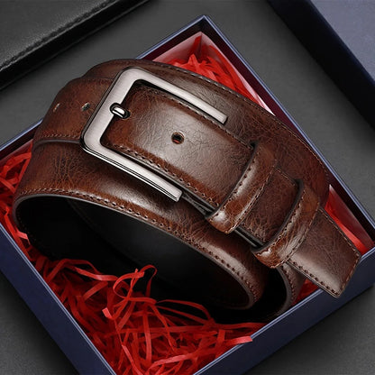 Cross-Border Foreign Trade Belt Men's High-End Versatile Business Belt Pin Buckle Source Manufacturer Wholesale