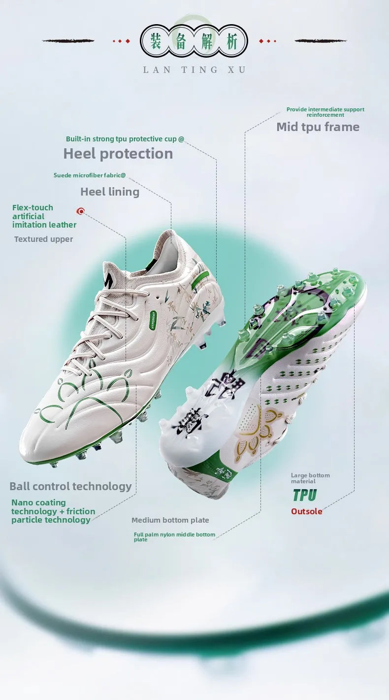 Men's Football Shoes Adult Mg Short Spikes Artificial Turf Training Football Boots Indoor Anti-slip Soccer Shoes