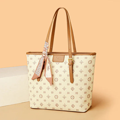 Women's Quality Soft Leather Shoulder Bag Luxury Print Designer Handbag Ladies Casual Tote Bag Messenger Commuting Sac A Main
