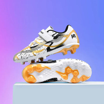 Soccer Shoes with Rubber Soles for Kids, Multicolor FG & TF Training Styles