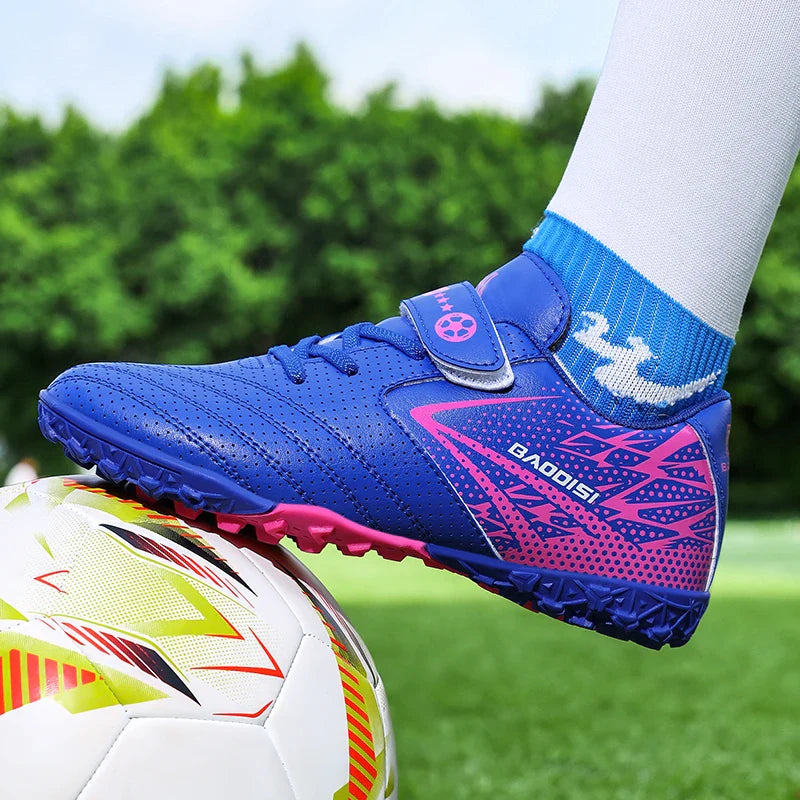 New Children Soccer Boots Sports Society Field Boy Football Shoes Futsal Fast Indoor Sneaker Original Ankle Cleats Football Boot
