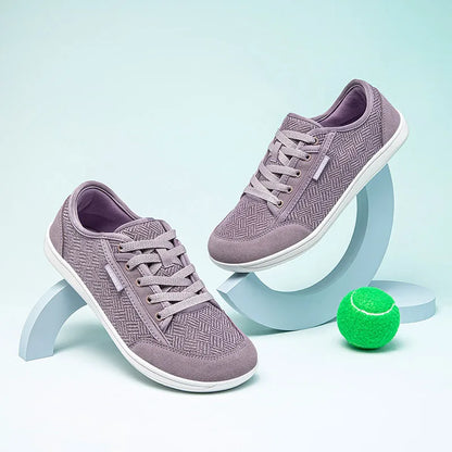 Unisex Barefoot Shoes Wide Toe Minimalist Zero Drop Walking Sneakers Lace-Up Outdoor Lightweight Casual Shoes