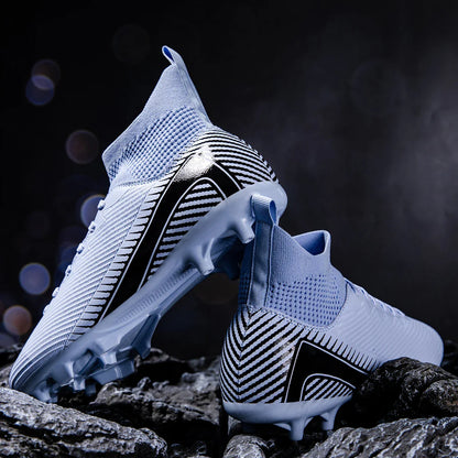 AG/FG Football Boots Unisex Kids Youth PU+Fabric Upper TPU Sole Anti-Slip Durable Outdoor Sports Pitch Training Shoes