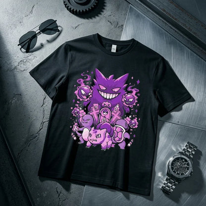 Gengar Kids T Shirt Men Women Cotton Short Sleeve Tee Anime Print Tops Streetwear Parent-child Clothing