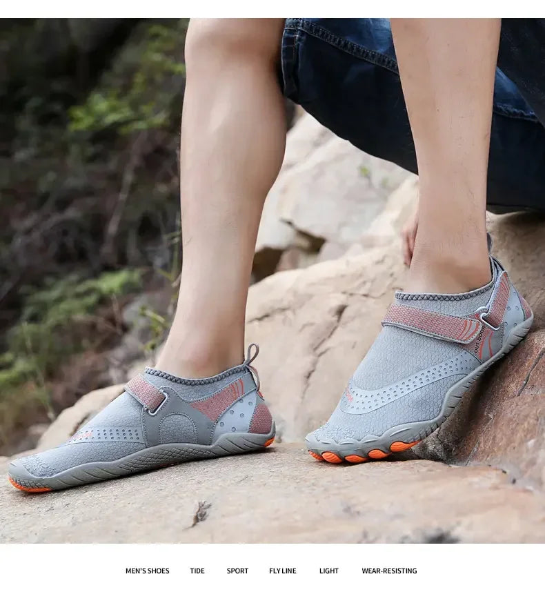 Mens Quick Drying Water Shoes Unisex Breathable Aqua Shoes Slip on Non Slip Wading Shoes Travel Water Park Pool Ladies Sneakers