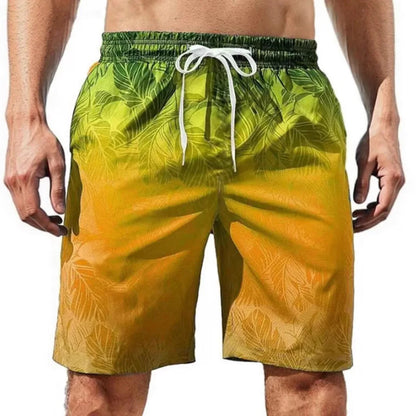 Mens Swim Trunks with Mesh Lining Side Pockets Solid Beach Shorts Quick Dry Lightweight Drawstring Board Shorts Summer Swimwear