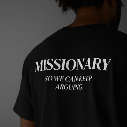 Missionary So We Can Keep Arguing T-shirt Summer Men's Tracksuit Harajuku Casual Sportswear Crew Neck Pullover Short Sleeve Tops