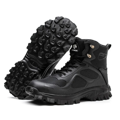 High Top Safety Shoes with Steel Toe Caps Anti-Smashing & Anti-Piercing Wear-Resistant Anti-Slip Labor Protection Footwear