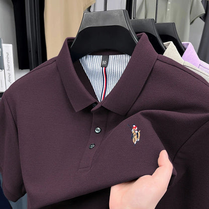 High end brand 100% cotton short sleeve polo shirt luxury pony embroidery men's summer comfort fashion designer new Paul T-shirt