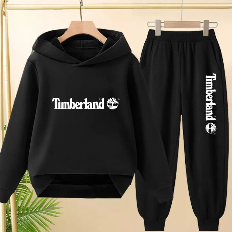 Children Clothing Autumn Winter Hoodie Coat Sweatshirt Top+Trousers Boys Girls Toddler 3-12Yrs Casual Kids Charming Pullover Set