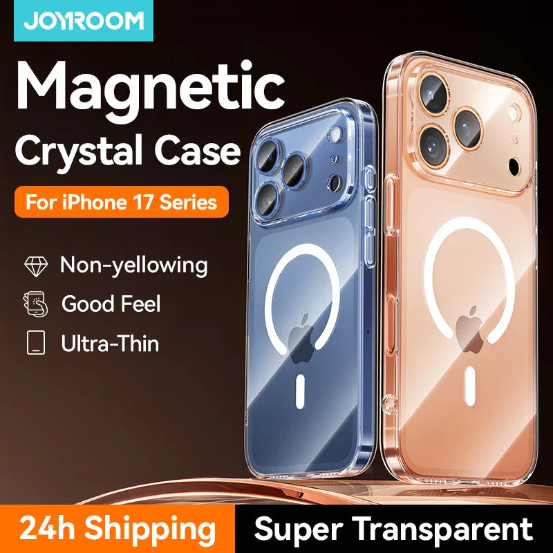 Magnetic Case For iPhone 17 Pro Max Case Anti Yellow Transparent Cover For iPhone 17 Pro Max Wireless Charger Thin Cover