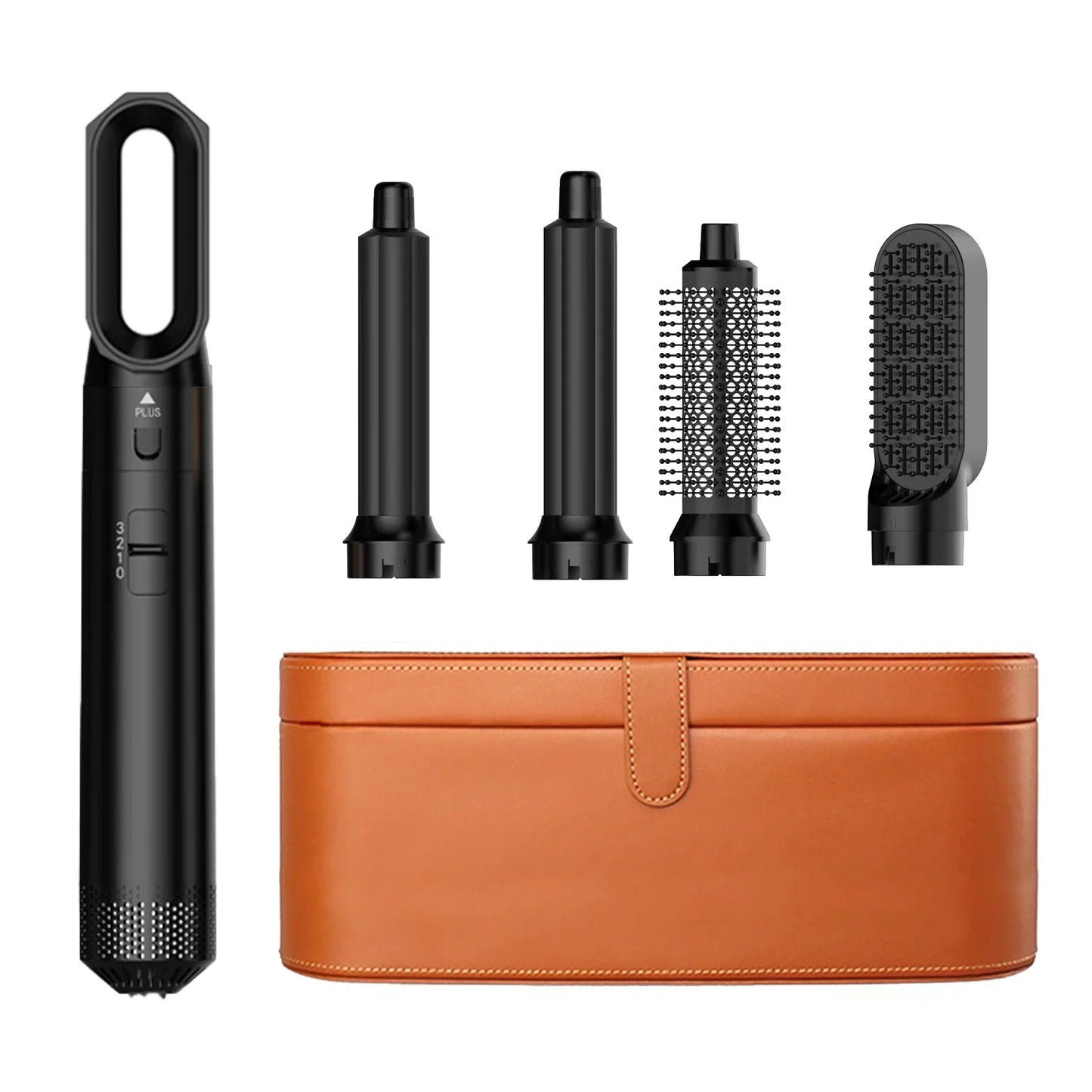 5 In 1 Professional Hair Dryer Hot Air Comb Brush With Curling Iron And Hair Straightener For Salon Quality Hair Styling