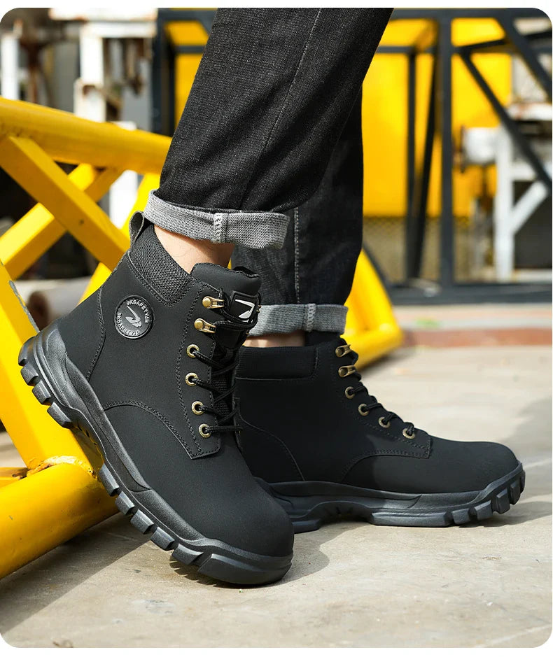 New Design Waterproof Safety Shoes Men Work Sneaker Steel Toe Shoes Puncture Proof  Safety Boots Male Lightweight Work Shoes