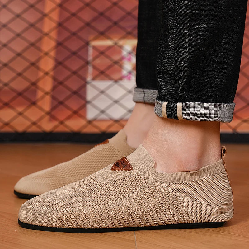 Men's Shoes Breathable Thin Bottom Light Driving Loafers Casual Socks Shoes Men Slippers Comfortable Walking Mens Shoes