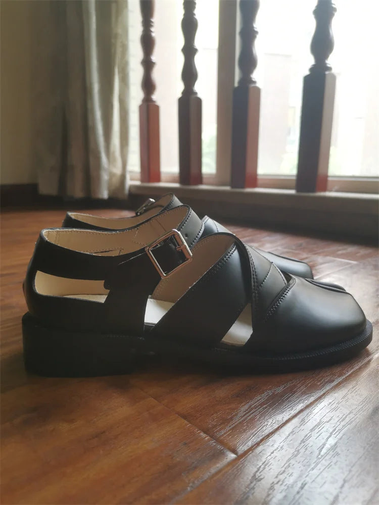 Fashion Women's Shoes New High Quality Leather Split Toe Mary Jane Shoes Comfortable Low Heel Women Shoes Lolita