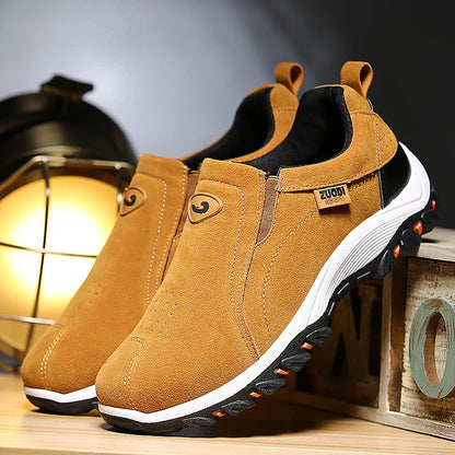 2025 New lightweight casual sports shoes, men's plaque-sized running shoes, loafers, walking and outdoor hiking shoes