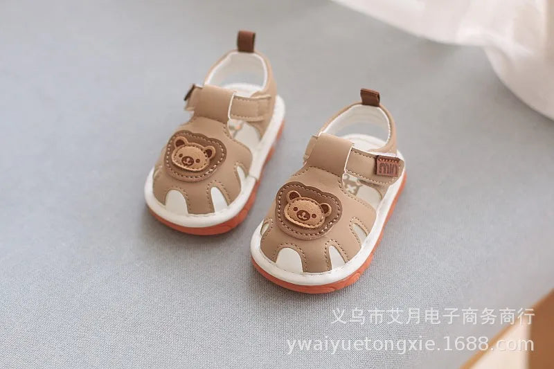 New Summer Baby Whistle Sandals Children Infant Casual Walking Shoes Toddler Boys Girl Kids Anti-Slip Closed-Toe Cartoon Sandals
