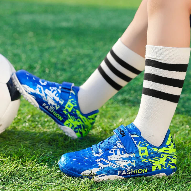 New Kids Professional Soccer Shoes Match Grass Ultralight Cleats Men Non-Slip Turf Football Boots Training Shoes Drop Shipping