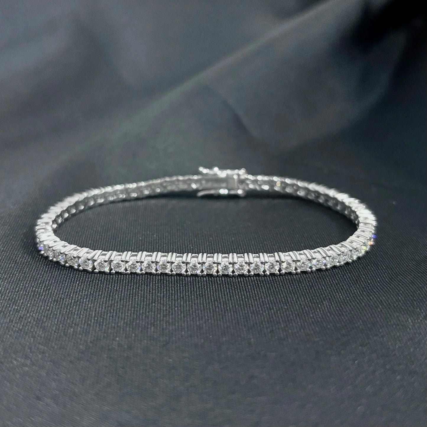Full Moissanite Tennis Bracelet 925 Silver Plated 18k Gold for Women Man Wedding Party Fine Jewelry Can Pass Diamond Test