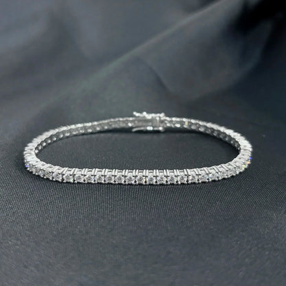 Full Moissanite Tennis Bracelet 925 Silver Plated 18k Gold for Women Man Wedding Party Fine Jewelry Can Pass Diamond Test