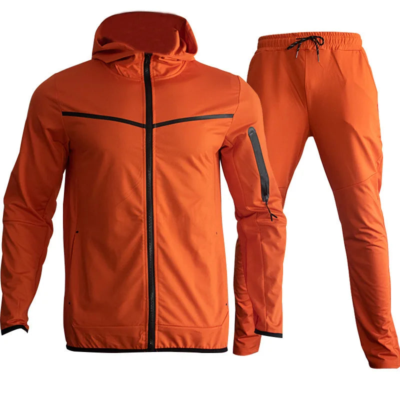 2025 men's new jogging suit, sweater, hoodie, jacket, sweatpants, 2-piece suit, men's fashion casual autumn and winter jacket.