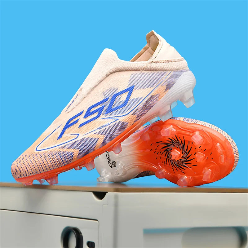 New Men Football Boots Outdoor High-top Soccer Shoes Cleats Hot-selling Grass Match Indoor Sneakers Non-Slip High-quality