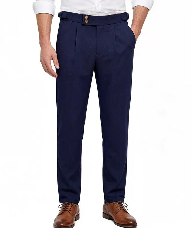 Mens Dress Pants Elastic Business Casual Pants Groom Wedding Party Formal Pants for Men Office Commute Pants