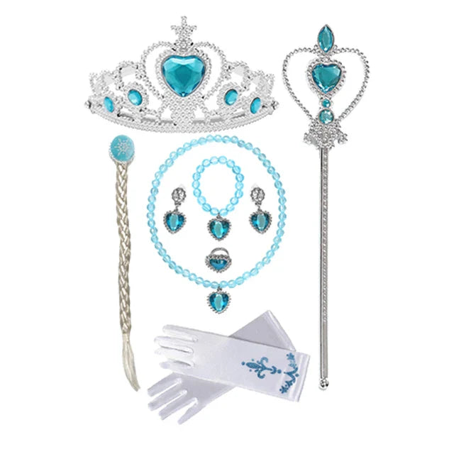 Vestidos de Elsa para Meninas Fantasia de Princesa Infantil Lantejoulas Fantasia Infantil Cosplay Rainha Roupas de Halloween Vestidos de Festa de Carnaval