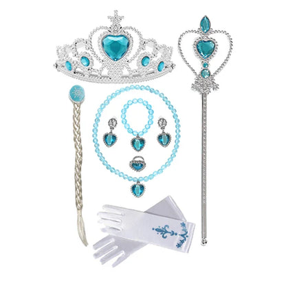 Vestidos de Elsa para Meninas Fantasia de Princesa Infantil Lantejoulas Fantasia Infantil Cosplay Rainha Roupas de Halloween Vestidos de Festa de Carnaval